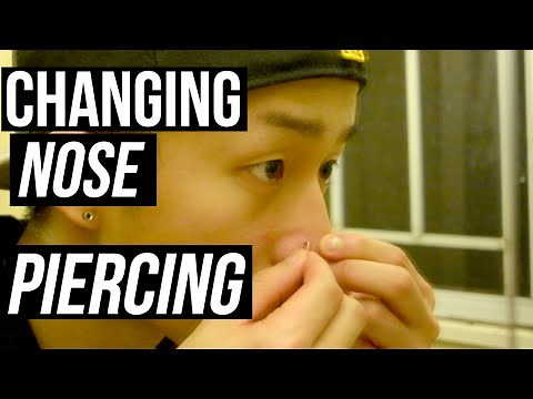 HOW TO CHANGE YOUR NOSE PIERCING FOR THE FIRST TIME (NOSE STUD TO NOSE HOOP)