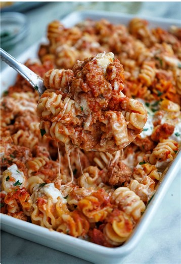 Mini Meatball Radiatori Bake Recipe