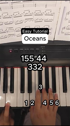 Oceans Piano Tutorial #oceans #piano #pianotutorial | Piano.yk