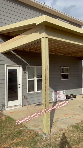 Porch Cover Life! #porch #outside #backyard #foryou #foryoupage #atlanta #georgia #atlga #beforeandafter #construction #homerenovation