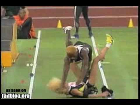 Sprinter runs into women