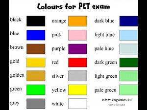Colours in English