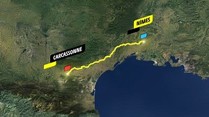 🚩 Nîmes - Carcassonne 🏁 📏 220 km 🔎 Good news for the audacious: never has a finish by the Carcassonne towers finished with a bunched sprint. 🔎 Jamais une arrivée au pied des Tours de Carcassonne ne s’est conclue par un sprint massif. Avis aux audacieux ! #TDF2021 | Le Tour de France