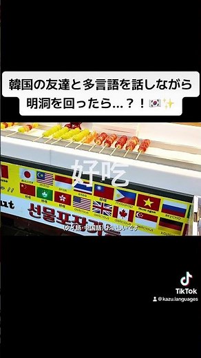 韓国の友達と多言語を話しながら明洞を回ったら...？！🇰🇷✨