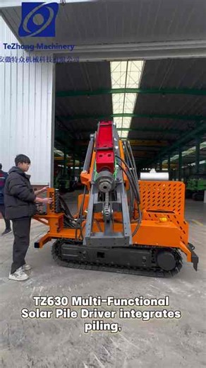 Ground Mount Solar Installation Machine High-quality Crawler-type Solar Pile Driver Hydraulic Impact Hammer Engine Pump High