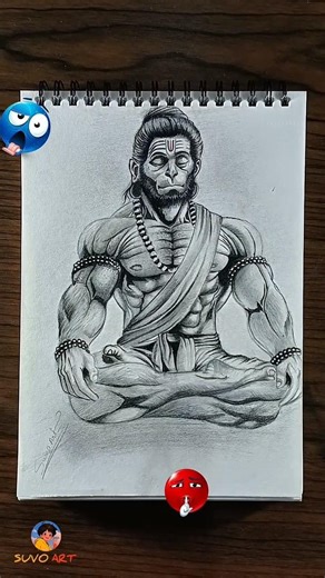 🚩✨ Jai Shree Hanuman – Sankat Mochan 🙏 #short #drawing