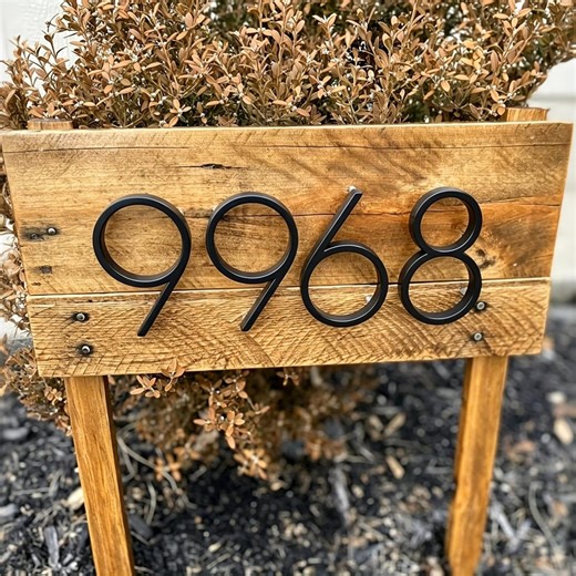 Modern House Number, 5 Inch Black Zinc Alloy Address Number Sign, Weatherproof Outdoor Home Address Number for House & Yard - Etsy