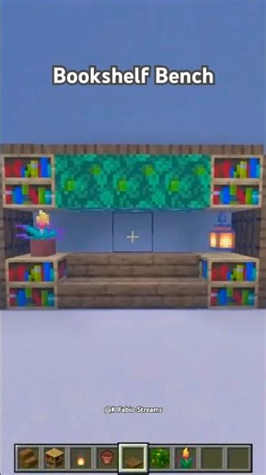 Minecraft Easy Bookshelf Bench Tutorial #minecraft #minecraftshorts