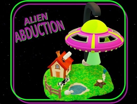 Alien abduction game with a UFO that uses magnets to float in the air! #3DPrinting #3DThrusday