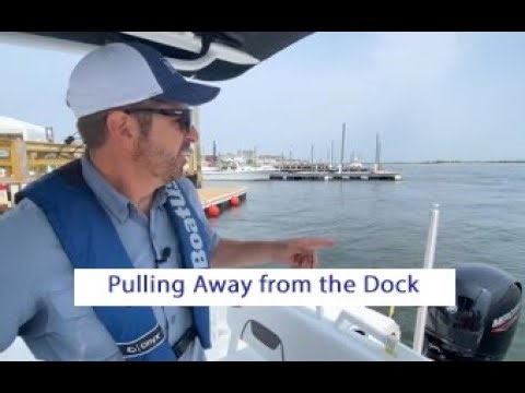 Boat Docking Demo from Bridge Marina: Pulling Away from the Dock #boat #boating