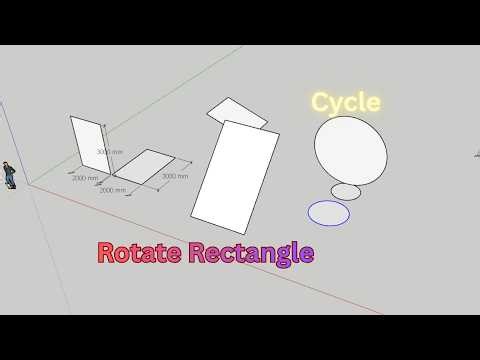 # 02 SketchUp for beginner "Rotate Rectangle and Cycle"