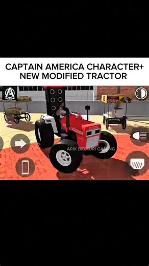 Captain America character+new modified tractor cheat code🤑 in indian bike driving 3d #viral #shorts