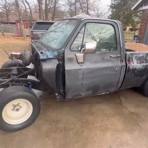 C10 got a much needed bath before installing the motor and trans again #chevydude #c10 #boxchevy