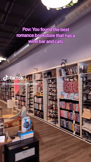 Romance Bookstore with Wine & Cats: A BookTok Dream