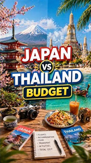 Japan's Price Shock vs Thailand's Sweet Deal 📊 #travelhacks #budgettravel #asia