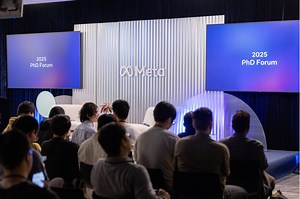 🎓 Highlights from the first annual PhD Forum at Meta! We invited 80 PhD students from around the world to Meta headquarters in Menlo Park for an exclusive experience to explore cutting-edge ideas and technologies. The event fostered connection with future research and engineering leaders and teams from the core engineering pillars at Meta while exploring cutting-edge ideas in machine learning, systems, and infrastructure. 🔥Event highlights: ✦ Our opening fireside chat with Lars Backstrom, VP o