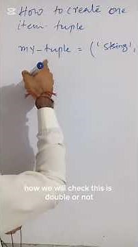 Creating one item tuple | python | python tutorial | coding