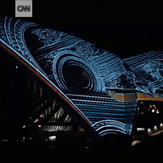 1.8M views · 38K shares | The Sydney Opera House lights up with a mesmerizing indigenous art display. And it's stunning. | CNN | Facebook