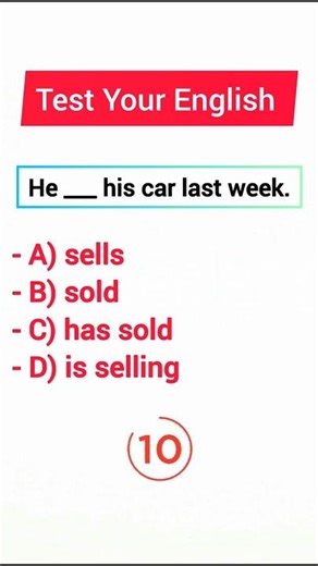 Past Tense Grammar Quiz | Choose the Correct Verb Form #viral #quiz