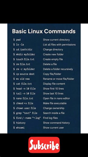 20 Basic Linux Commands Every Beginner Must Know | Linux Terminal Tutorial #Shorts