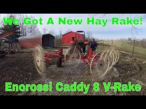 We Got A New Hay Rake! Enorossi Caddy 8 V-Rake #177