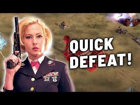 Generals Zero Hour - Super Weapon General vs Hard USA - 1v1 Barren Badlands