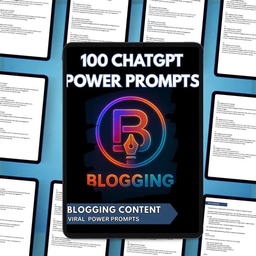 100 Chatgpt Blogging Prompts: SEO Titles, Outlines (PDF & Canva) - Etsy