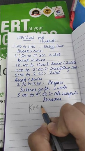 Time table for 12th grader pcb students for good marks #popular #viral #studymotivation #studytips