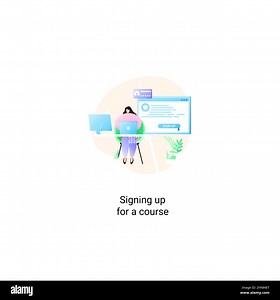 Distance learning virtual communication isolated cartoon vector illustrations set. Video lecture, online discussion, student chat at live video confer Stock Vector Image & Art - Alamy