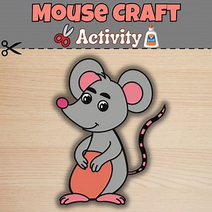 Mouse Craft Activity |cut and Paste| Printable Mouse | Pet Animal | Rodent Theme - Etsy Australia
