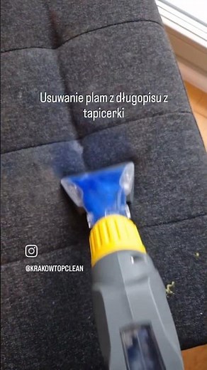 Usuwanie plam z długopisu z tapicerki | Profesjonalne czyszczenie mebli | Przed i Po | Kraków