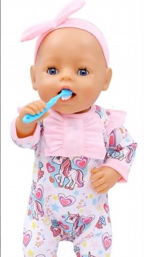 Baby Born Bedtime Routine 🛏️ | Pretend Play & Brush Teeth Song – Baby Doll Animation