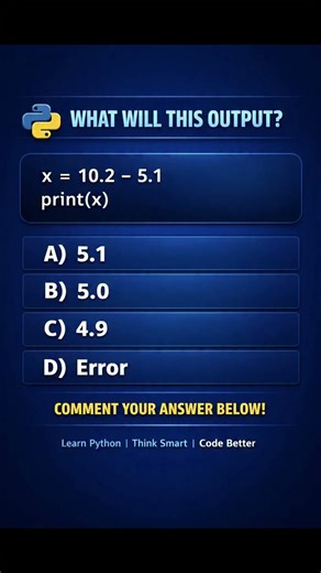 what is the output in python code 👨‍💻#coding #python #programming #codingbat #javascript #shorts