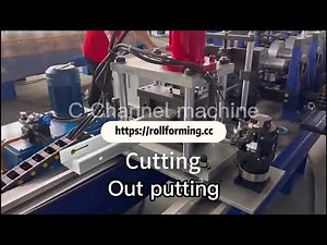 Precision C Purlin Roll Forming Machine | Integrated Punching & Hydraulic Shearing Line