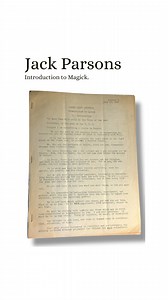 Few items capture the collision of occultism, science, and history as powerfully as this unpublished 1945 typescript: Agape Lodge Lecture #1: Introduction to Magick, authored by Aleister Crowley and introduced by Jack Parsons. Delivered on July 17, 1945 at the infamous Agape Lodge in Pasadena, this nine-page document offers a rare glimpse inside the only active American chapter of the O.T.O. at its peak. Parsons — a visionary chemist and co-founder of the Jet Propulsion Laboratory, which later b