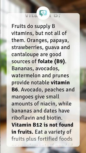 Which fruits have vitamin B?