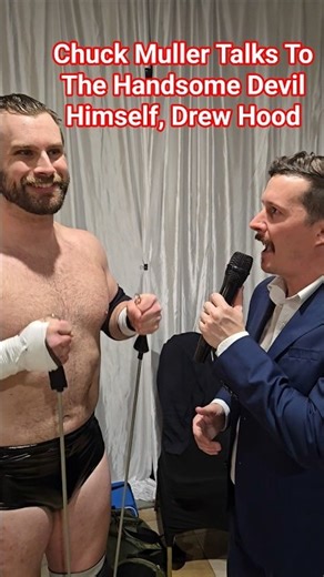 Chuck Muller Talks To Rising Wrestling Star The Handsome Devil Drew Hood at Atomic Legacy Wrestling