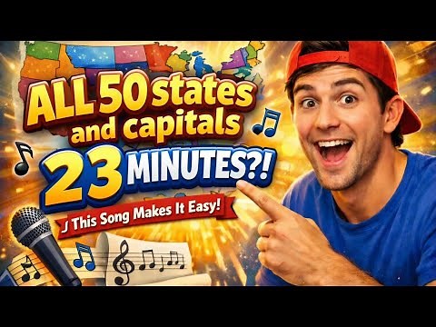 Learn the 50 States and Capitals in 23 Minutes. Practice loops for fast learning by singing