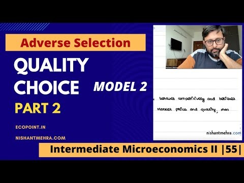 Quality Choice | Model 2 | Part 2 | Asymmetric Information | Adverse Selection | 55 |
