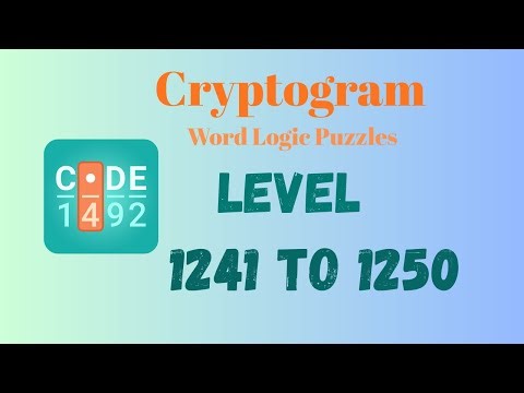 Cryptogram Level 1241 - 1250 Answer | Cryptogram Puzzle Game Solutions 🔐🧠 | Mini Boss