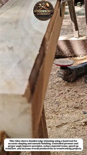 Clean Wood Edge Trimming Technique | Precise Hand Tool Carpentry Method