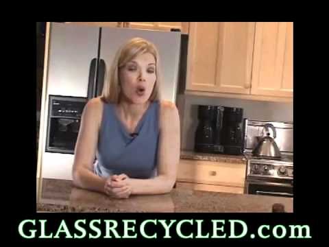 Recycled Glass Kitchen Countertops and Bathroom Countertops by Glass Recycled on Weekend Makeover