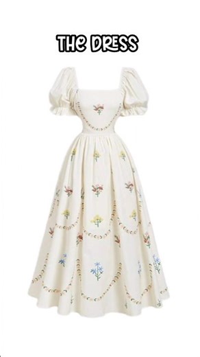 🌸 Elegant Vintage Floral Dress Outfit || Cottagecore Summer Look ✨ #Shorts