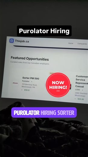 Canada Jobs • Hiring • Careers on Instagram: "Purolator is hiring PM Sorters in Mississauga! Join a leading Canadian logistics provider and contribute to a dynamic team. This role involves sorting freight and packages, ensuring timely delivery. No experience is required, making this a fantastic entry-level opportunity. Apply now and start your journey! https://hiringgg.com/job/sorter-pm-590-7111-kennedy-road-mississauga-on-manual_3 #Hiring #MississaugaJobs #Logistics"