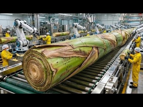 Inside the World’s Largest Banana Stem Processing Factory 🏭