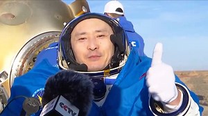 Chinese astronaut Zhu Yangzhu has exited the re-entry capsule of the Shenzhou-16 spaceship, which successfully landed at the Dongfeng Landing Site in north China's Inner Mongolia Autonomous Region on Tuesday morning. #SpaceChina | CGTN