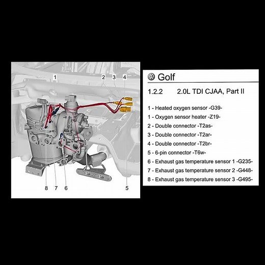 Vw Golf 6 - Component Locations ( Oxygen Sensors )