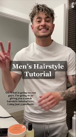 Quick Men's Hairstyle Tutorial: Using Curling Cream with Diffuser