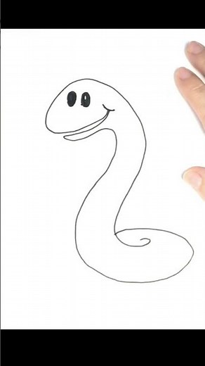 Cómo dibujar una Serpiente para Niños paso a paso 🐍 Dibujos Fáciles de Animales para Niños #drawing