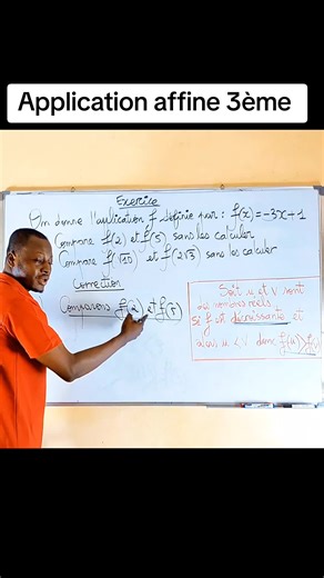 Application affine 3ème#enseignant #titokvideoviral #tik_tok #mathematics #ApprendreSurTikTok @Mr .TERA @Mr .TERA @Mr .TERA